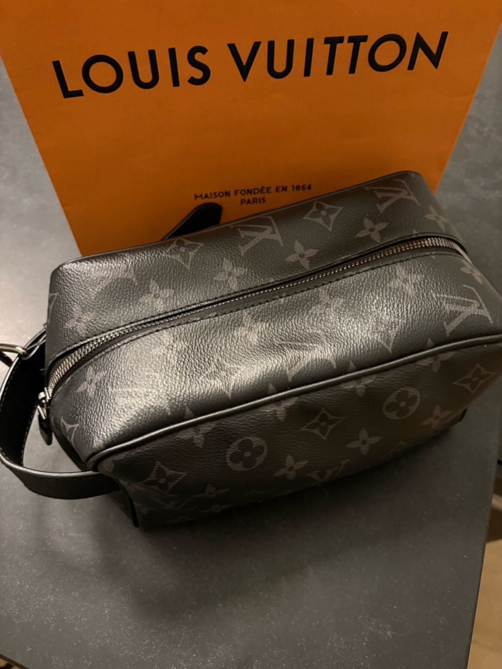 Louis Vuitton Black & Gray Monogram Toiletry Pouch